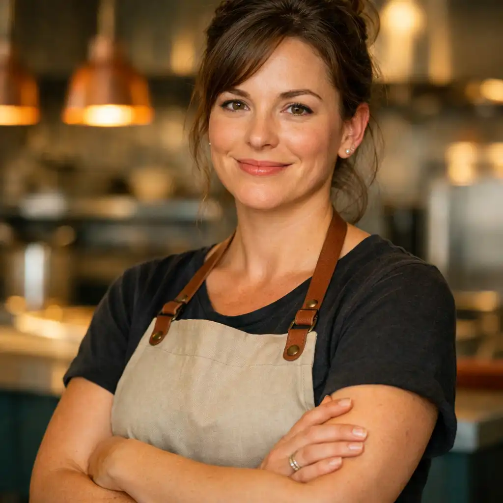 Head Chef Marama Te Whata in the Bites & Bowl kitchen